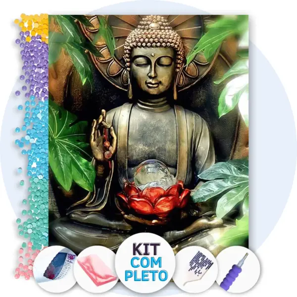 Buda da Calmaria - Kit Pintura com Cristais