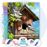 Casa dos Passarinhos Morangos - Kit Pintura com Cristais