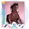 Cavalos Marrons Encantadores - Kit Pintura com Cristais