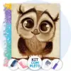 Coruja Marrom Fofa - Kit Pintura com Cristais