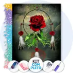 Filtro de Rosas Vermelhas - Kit Pintura com Cristais