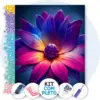 Flor Violeta Fascinante - Kit Pintura com Cristais