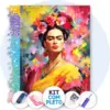 Frida Kahlo em Cores - Kit Pintura com Cristais