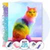 Gatinho no Arco-Íris - Kit Pintura com Cristais