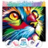 Gato Vibrante - Kit Pintura com Cristais
