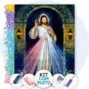 Jesus Misericordioso Divino - Kit Pintura com Cristais