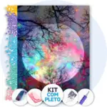 Luar Místico - Kit Pintura com Cristais