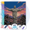 40x50cm - Cristo Redentor - Kit Pintura com Cristais
