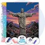 40x50cm - Cristo Redentor - Kit Pintura com Cristais