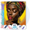 40x50cm - Africana Maquiagem - Kit Pintura com Cristais