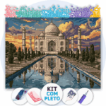 40x30cm - Luz das Horas - Kit Pintura com Cristais