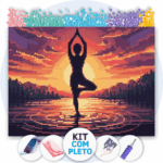 40x30cm - Alma em Equilíbrio - Kit Pintura com Cristais