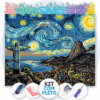 50x40cm - Noite Estrelada Carioca - Kit Pintura com Cristais