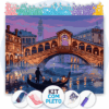 50x40cm - Noite em Veneza - Kit Pintura com Cristais