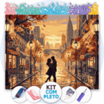 50x40cm - Reflexos de um Beijo - Kit Pintura com Cristais