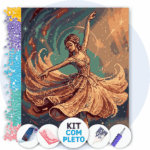 40x50cm - Valsa das Estrelas - Kit Pintura com Cristais