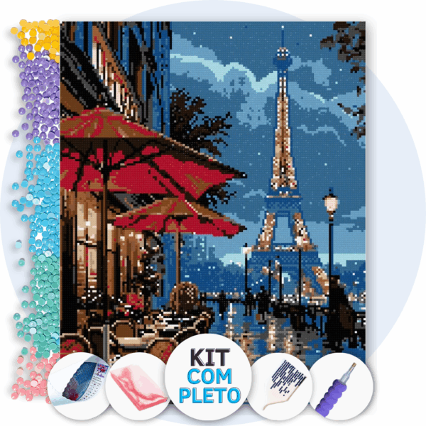 40x50cm - Maré de Saudade - Kit Pintura com Cristais