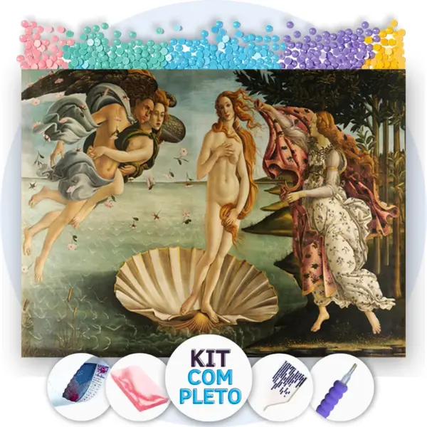 O Nascimento de Vênus - Kit Pintura com Cristais