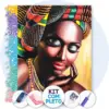 Retrato Feminino Colorido - Kit Pintura com Cristais