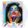 Rosto em Cores Vibrantes - Kit Pintura com Cristais