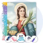 Santa Luzia - Kit Pintura com Cristais