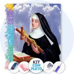 Santa Rita de Cássia - Kit Pintura com Cristais