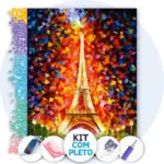 Torre Eiffel de Afremov - Kit Pintura com Cristais