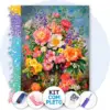 Vaso de Flores Coloridas - Kit Pintura com Cristais