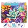 Vaso de Suculentas - Kit Pintura com Cristais