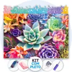 Vaso de Suculentas - Kit Pintura com Cristais
