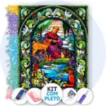 Vitral São Francisco de Assis - Kit Pintura com Cristais