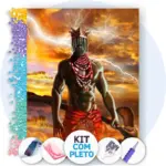 Xangô Rei do Trovão - Kit Pintura com Cristais