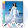 Yemanja Rainha do Mar - Kit Pintura com Cristais