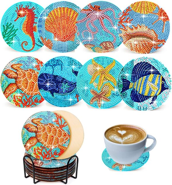 81tN9ZP6ypL._AC_UF894,1000_QL80_ 8 Peças – Oceano – Kit Porta-copos