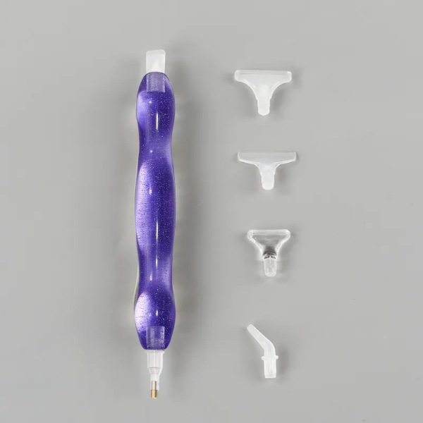 Caneta Ergonômica Roxa + Acessórios Facilitadores