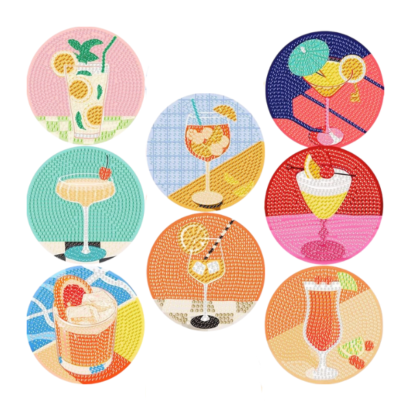 TELAS P PUBLICAR (5) 8 Peças – Drinks – Kit Porta-copos