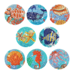 8 Peças – Oceano – Kit Porta-copos