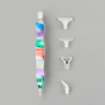 Caneta Ergonômica Colorida + Acessórios Facilitadores