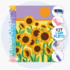 Girassois no Campo – Kit Pintura com Cristais