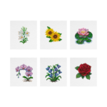 Flores 1 - Kit Mini Pintura com Cristais