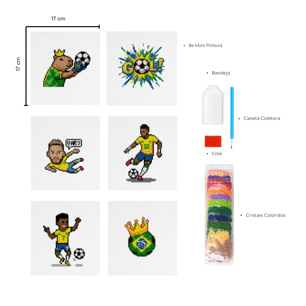 Copa 1 - Kit Mini Pintura com Cristais