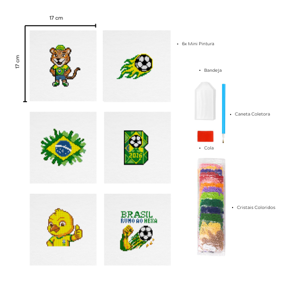Copa 2 - Kit Mini Pintura com Cristais