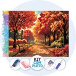 Caminho no Outono – Kit Pintura com Cristais
