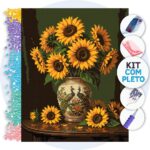 Arranjo de Girassóis – Kit Pintura com Cristais