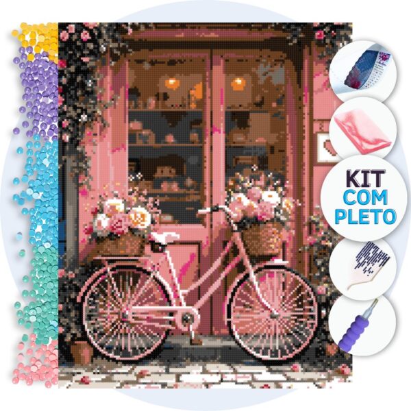 bicicleta-florir-de-primavera-capa Bicicleta Florir de Primavera – Kit Pintura com Cristais