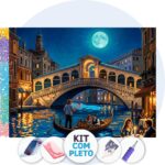 Noite Romântica em Veneza – Kit Pintura com Cristais