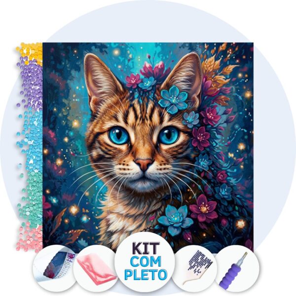 capa-1683beb01c73400f Gato Místico Floral – Kit Pintura com Cristais