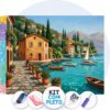 Porto de Casas Coloridas – Kit Pintura com Cristais