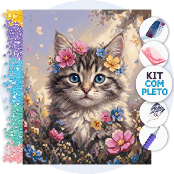 capa-8bd9645b311544dc Gatinho Entre Flores – Kit Pintura com Cristais