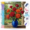 Rosas Vermelhas no Vaso – Kit Pintura com Cristais